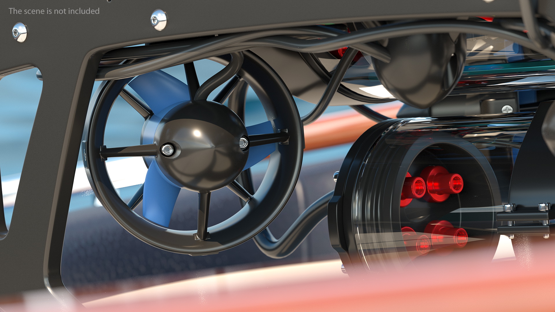 3D model Underwater Thruster Motor Propeller