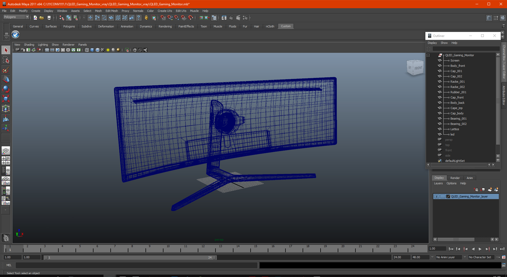 QLED Gaming Monitor 3D model