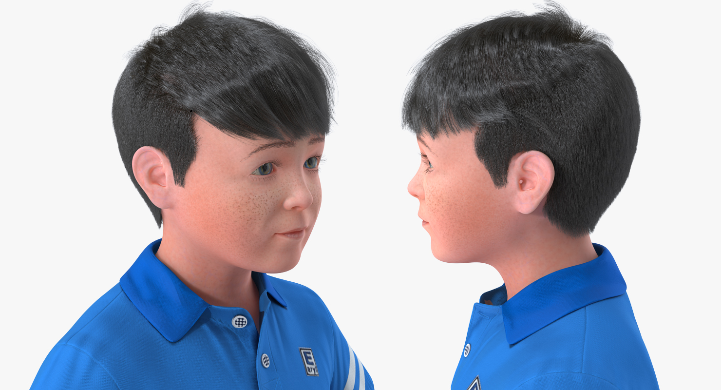 Boy 7-10 Years Old with Fur 3D