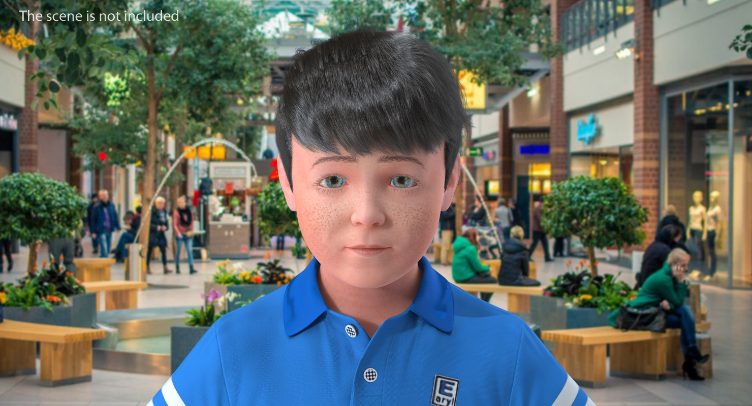 Boy 7-10 Years Old with Fur 3D