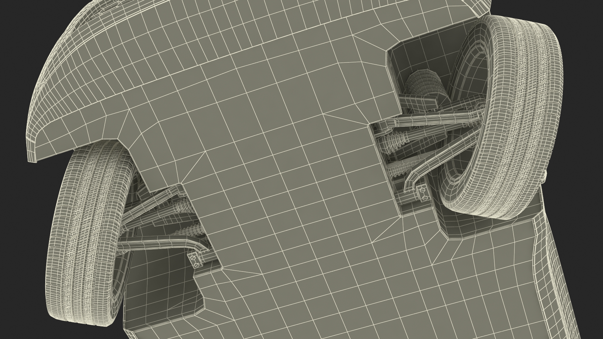 Crossover Grey Dirty Rigged 3D
