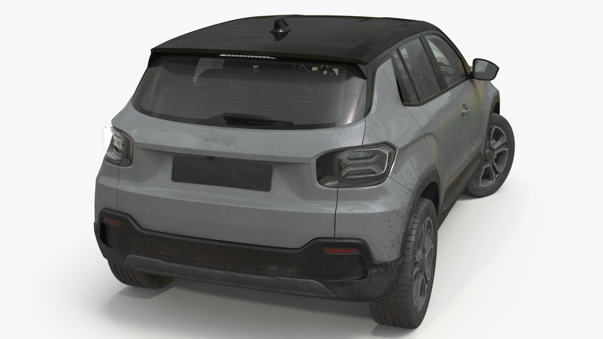 Crossover Grey Dirty Rigged 3D