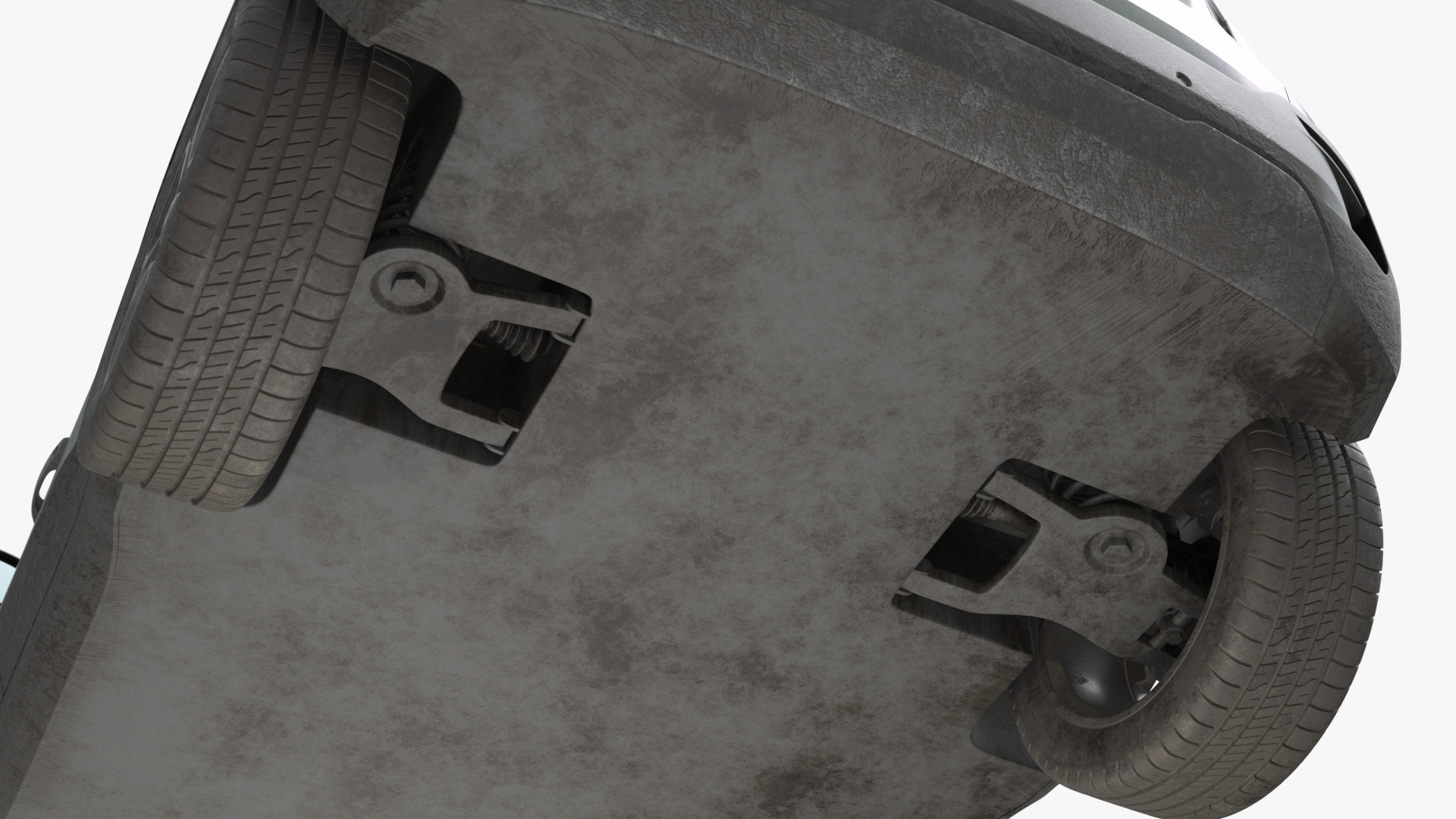 Crossover Grey Dirty Rigged 3D
