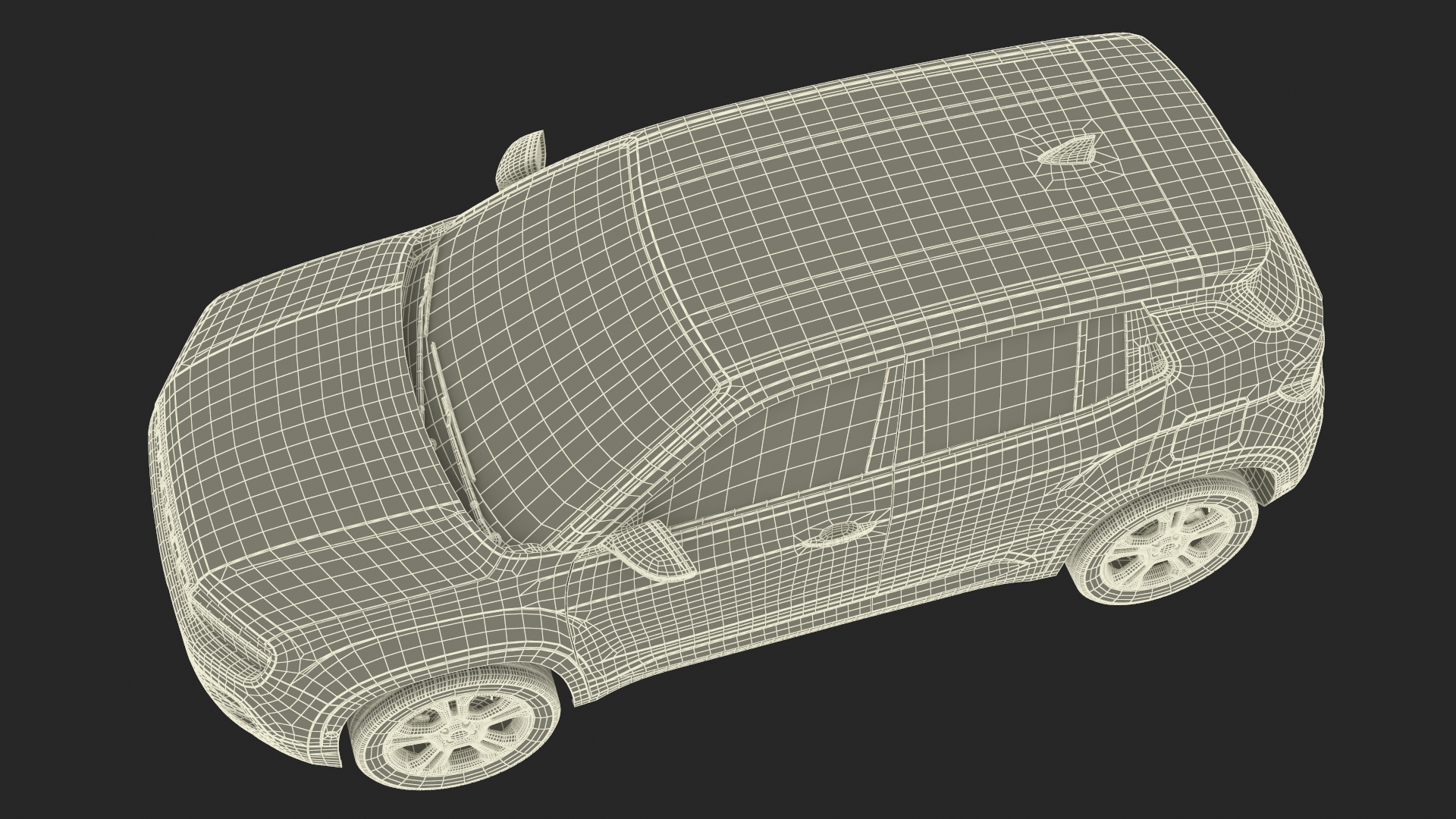 Crossover Grey Dirty Rigged 3D