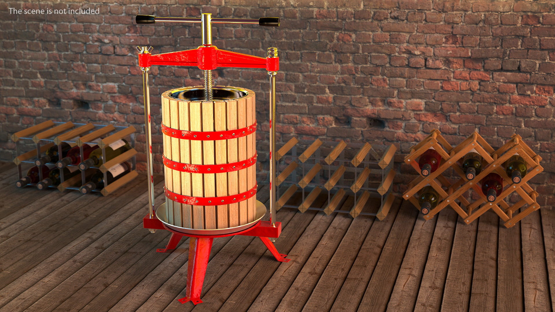 3D model Wooden Frame Fruit Wine Cider Press