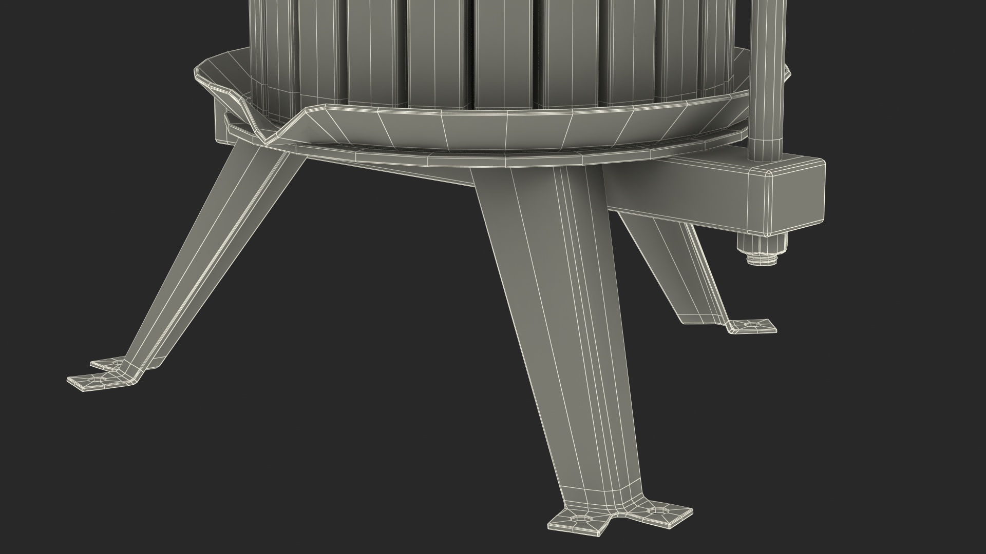 3D model Wooden Frame Fruit Wine Cider Press