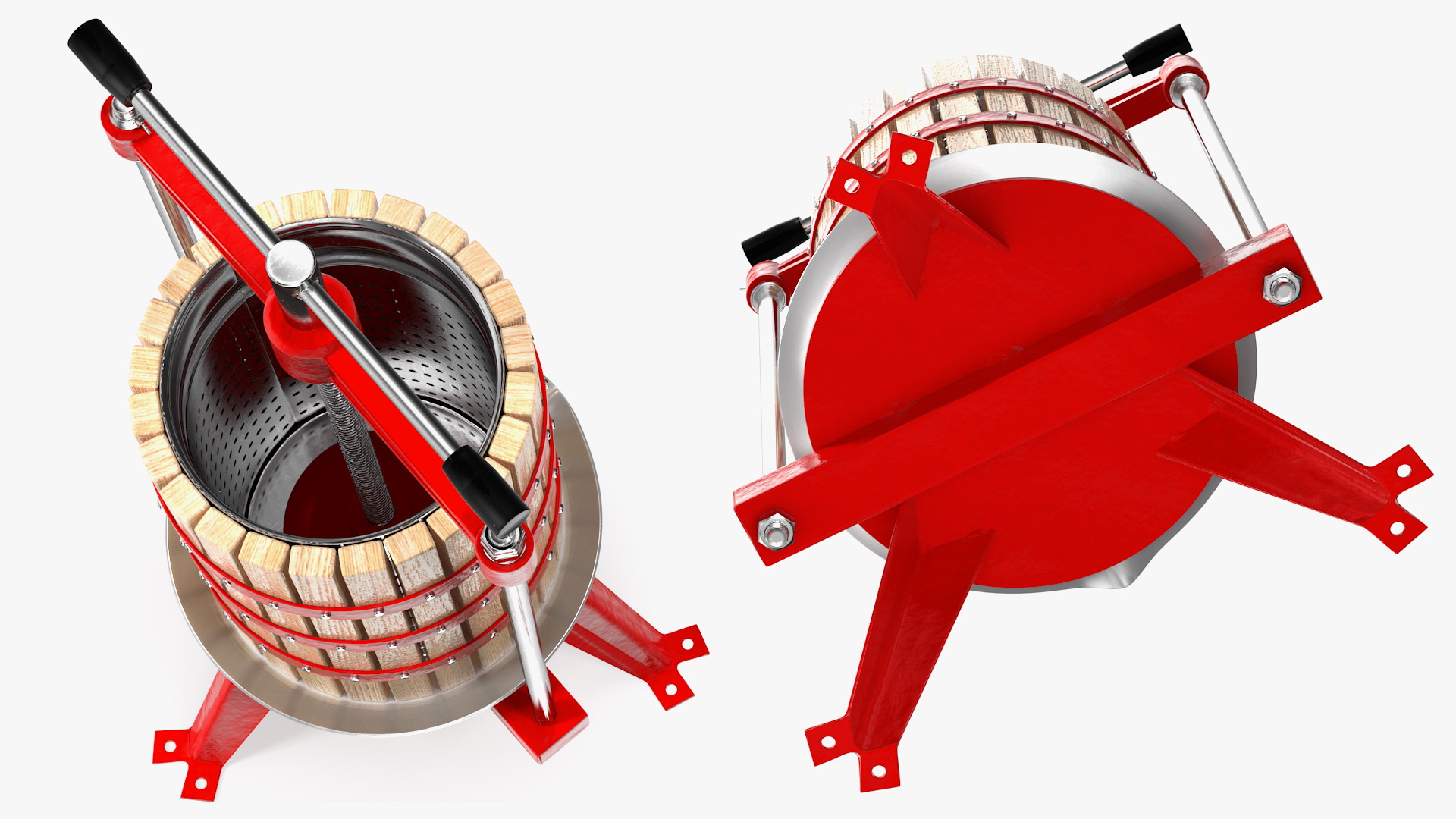 3D model Wooden Frame Fruit Wine Cider Press