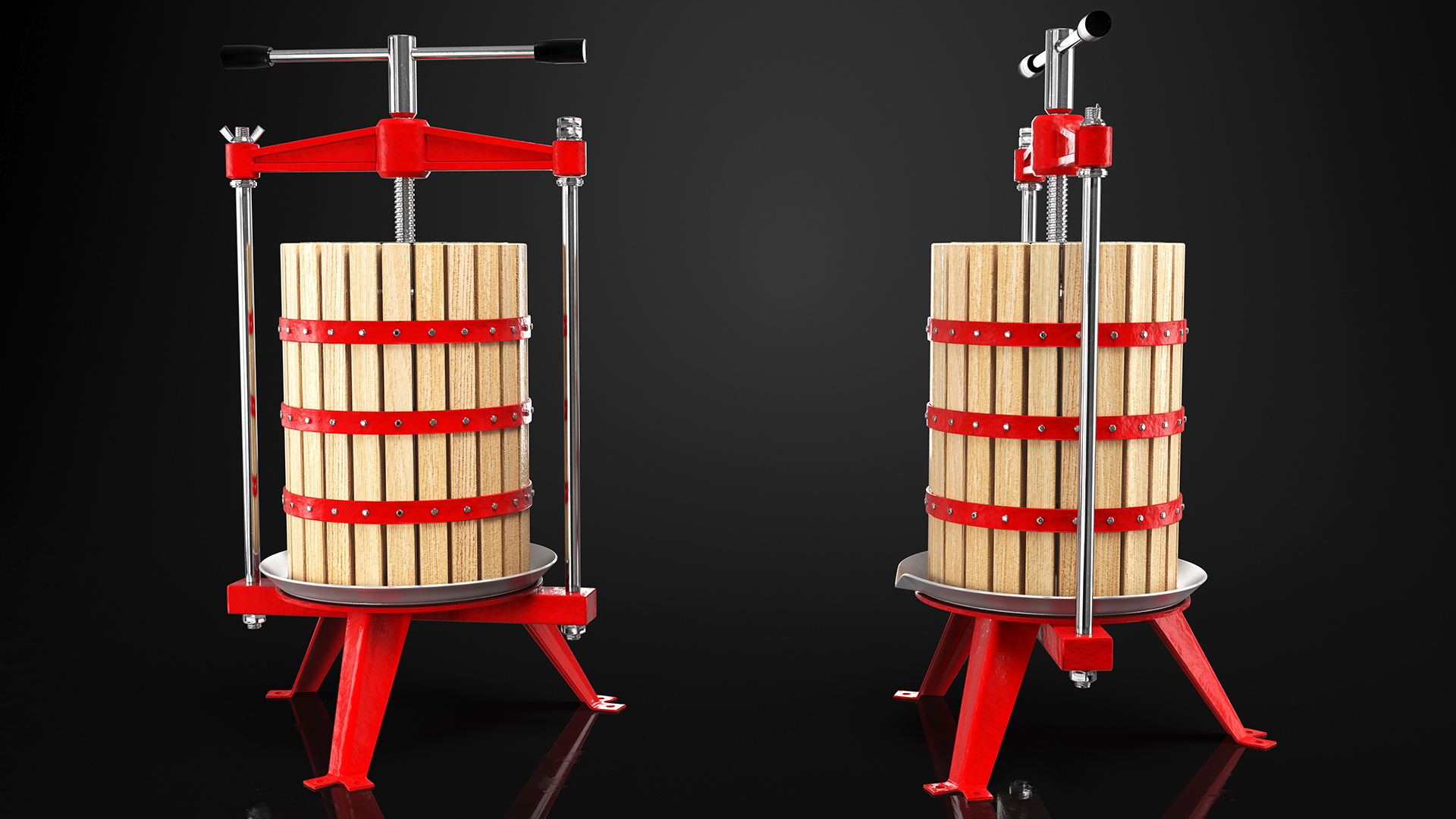 3D model Wooden Frame Fruit Wine Cider Press