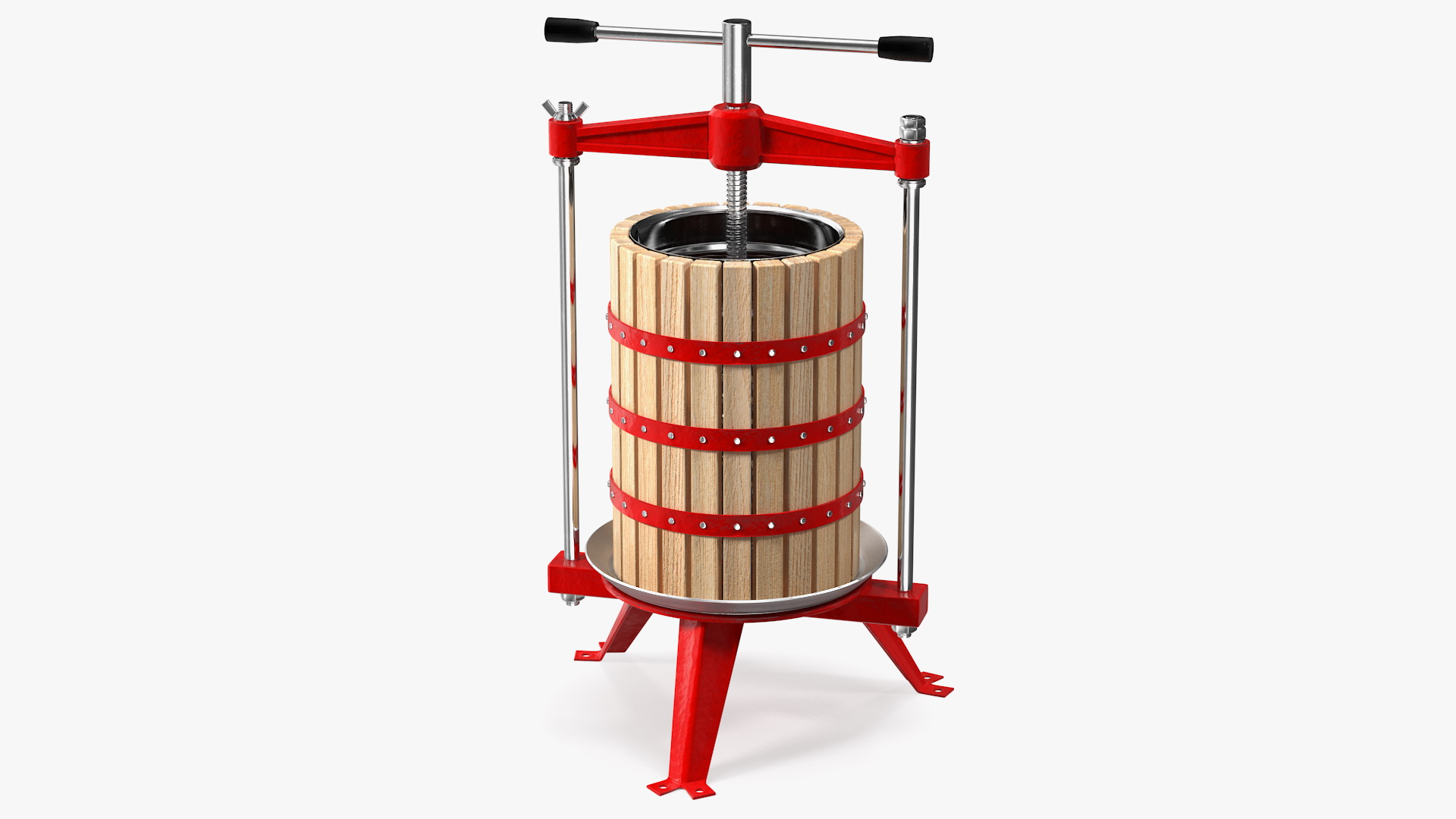 3D model Wooden Frame Fruit Wine Cider Press