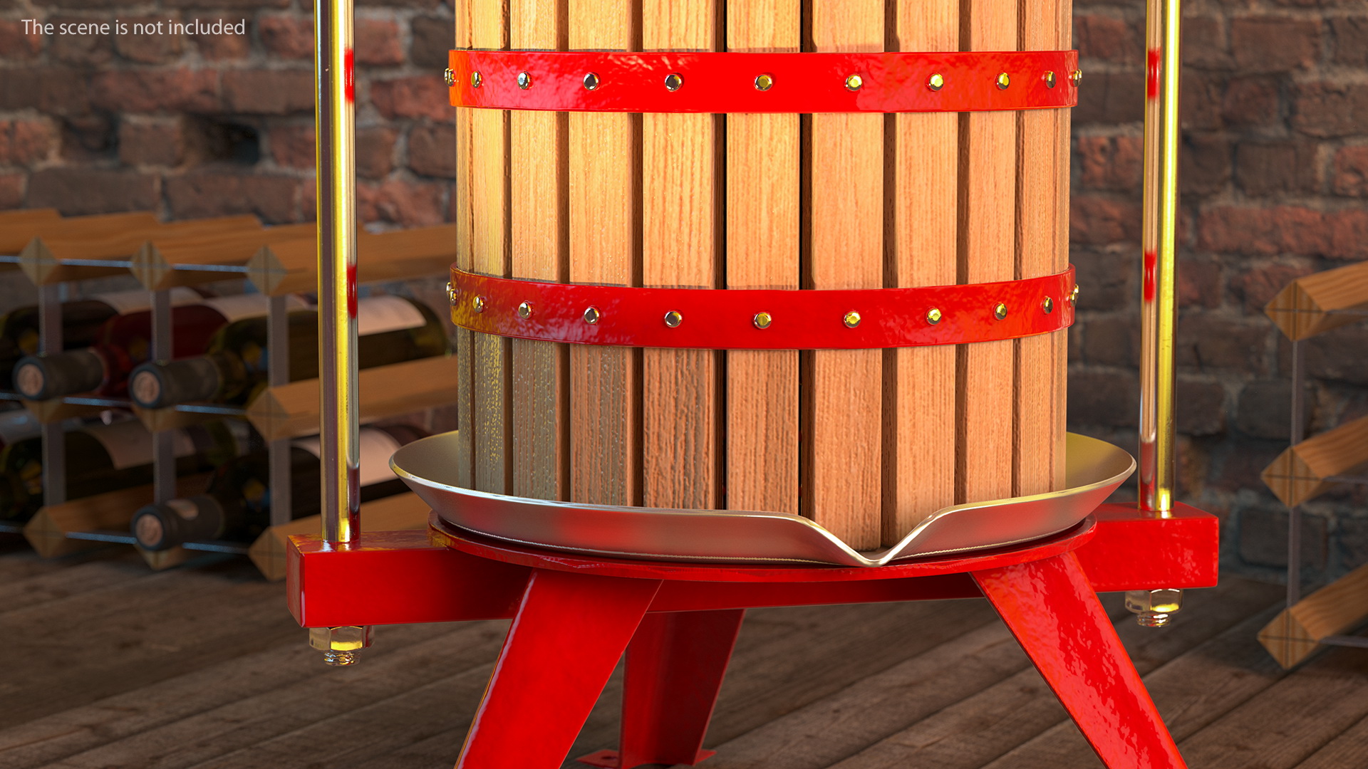 3D model Wooden Frame Fruit Wine Cider Press