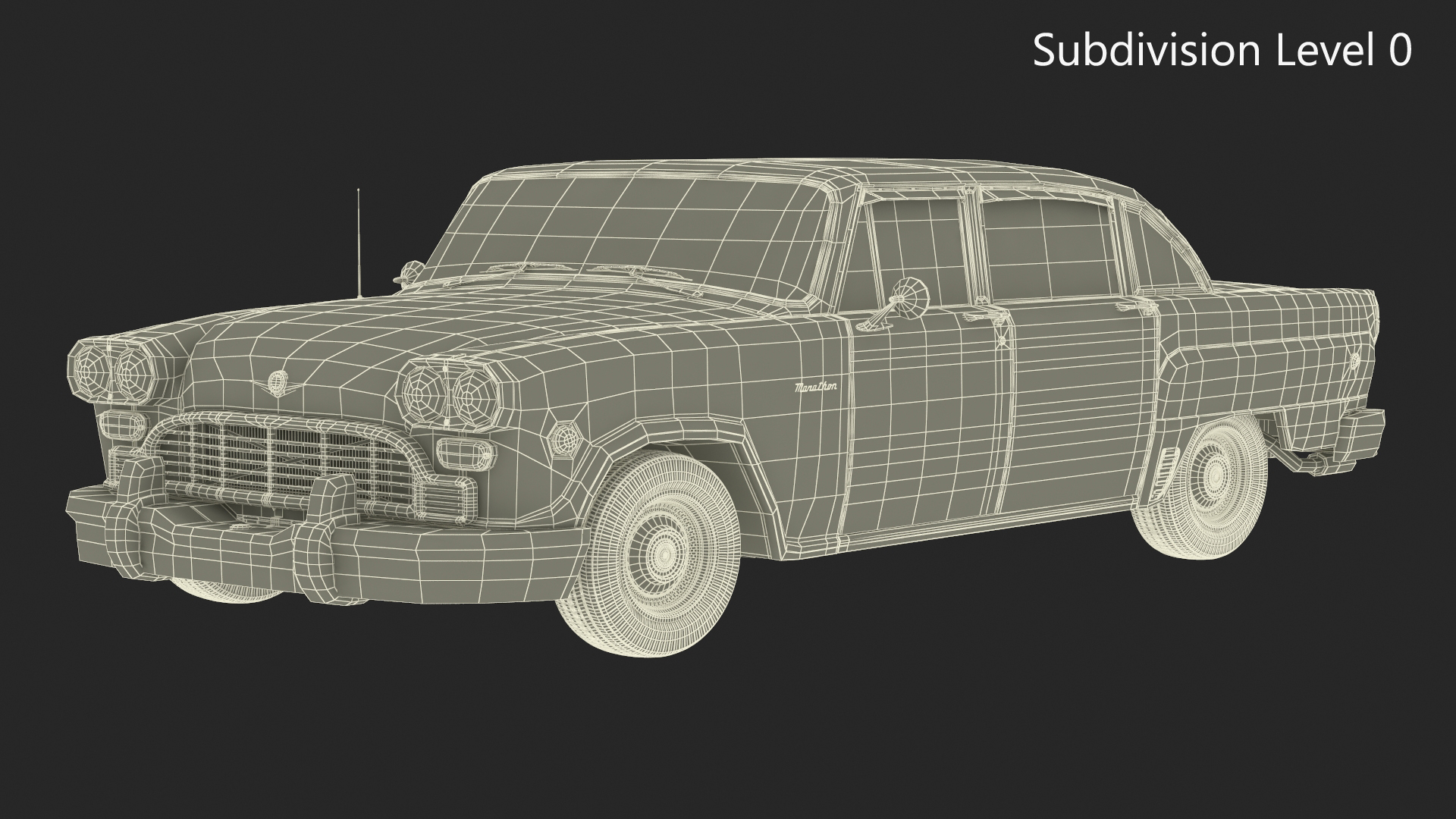 3D model Vintage Checker Marathon Simple Interior
