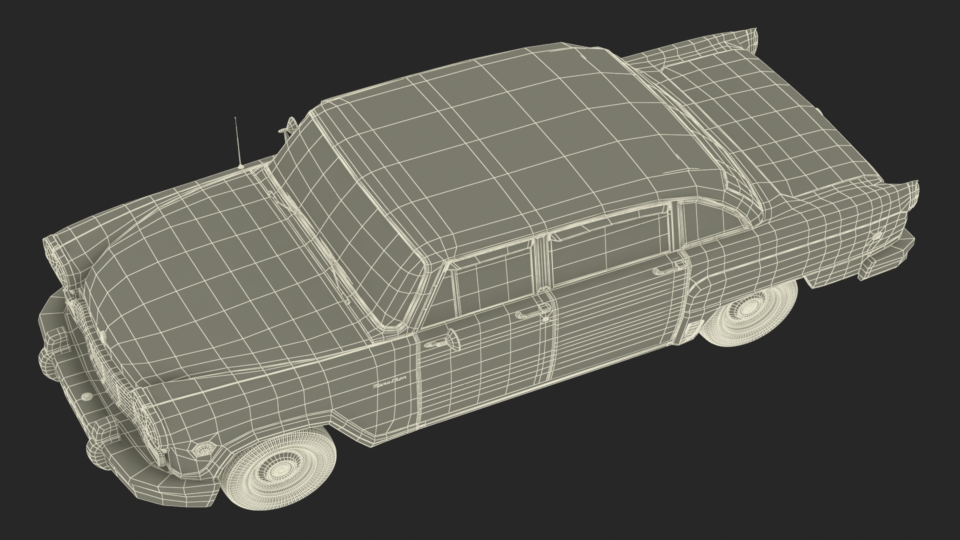 3D model Vintage Checker Marathon Simple Interior