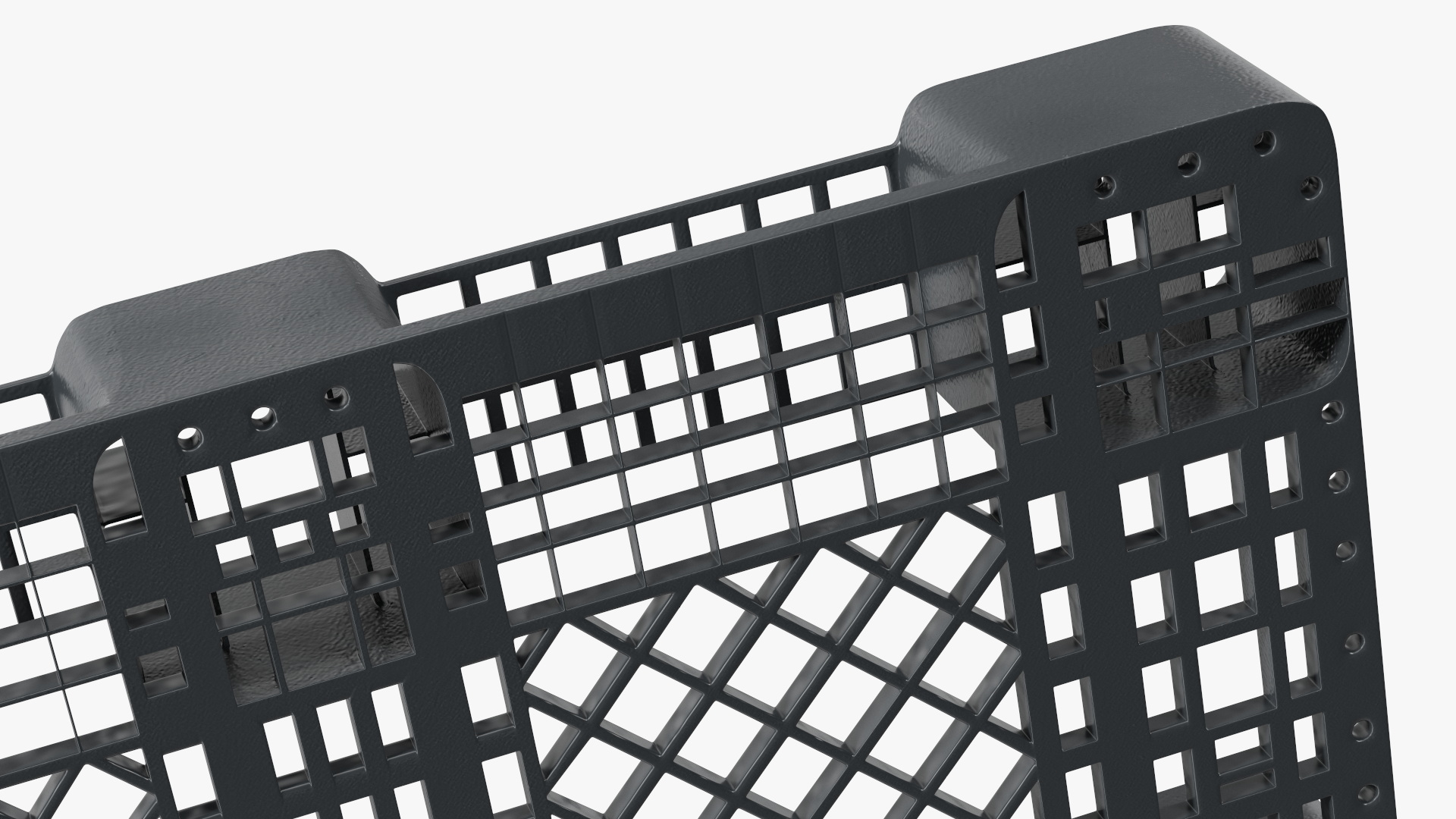 Black Non-Slip Plastic Pallet 3D model
