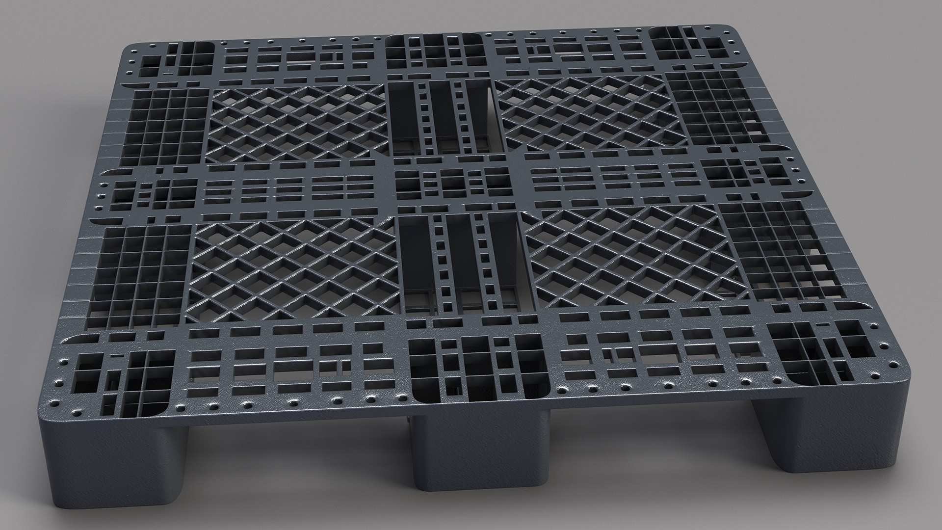 Black Non-Slip Plastic Pallet 3D model
