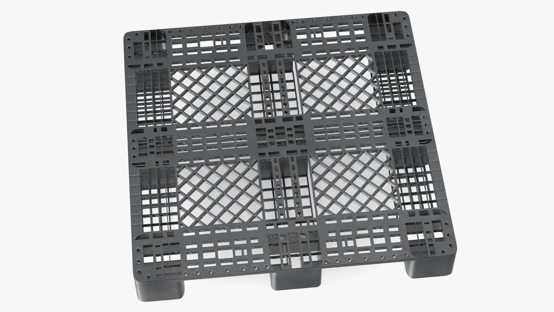 Black Non-Slip Plastic Pallet 3D model