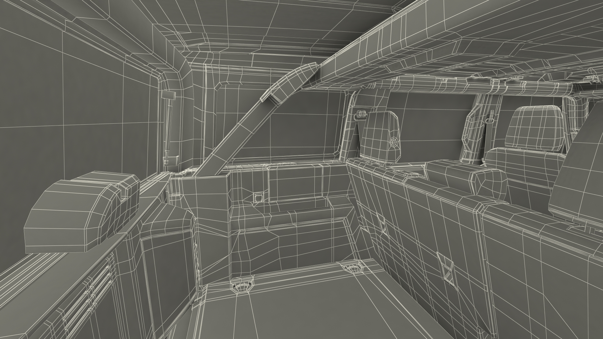 Four Door 4X4 SUV Rigged 3D model