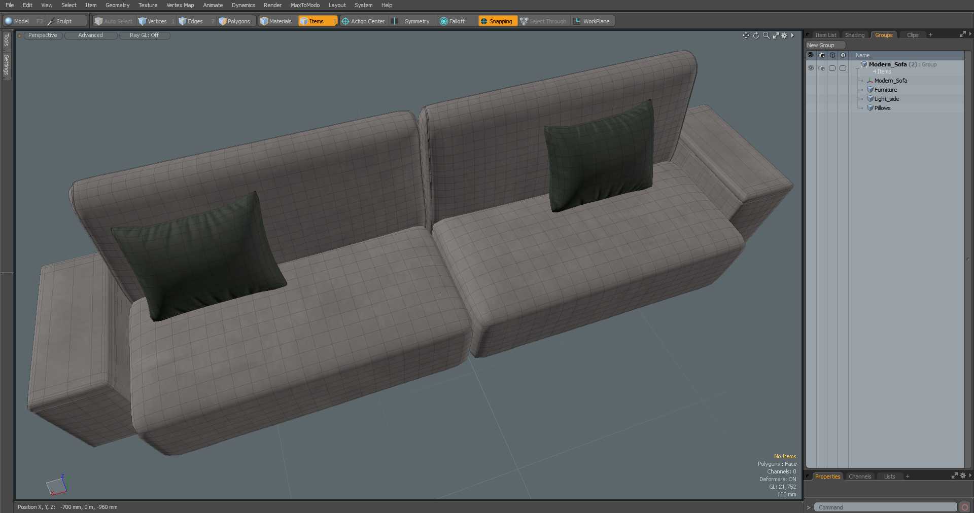 3D Modern Sofa