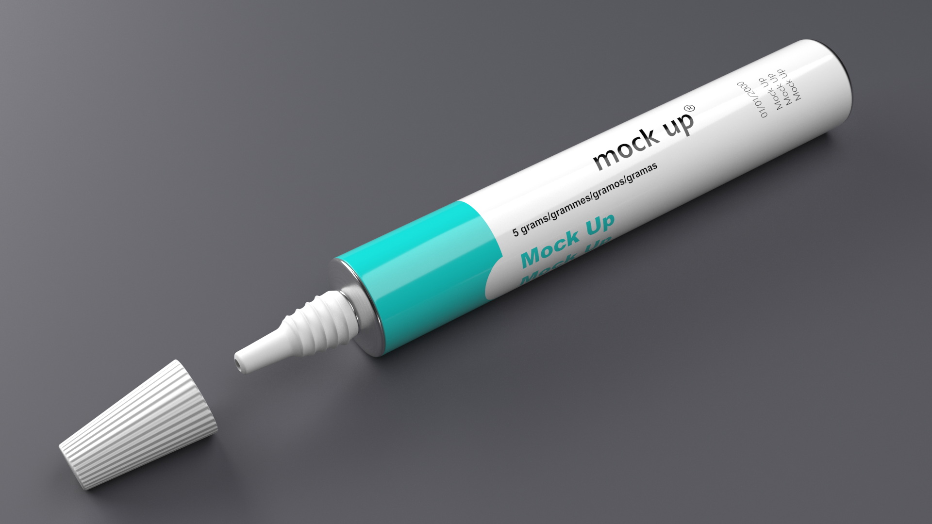 3D Medical Aluminum Ointment Tube Mock Up model