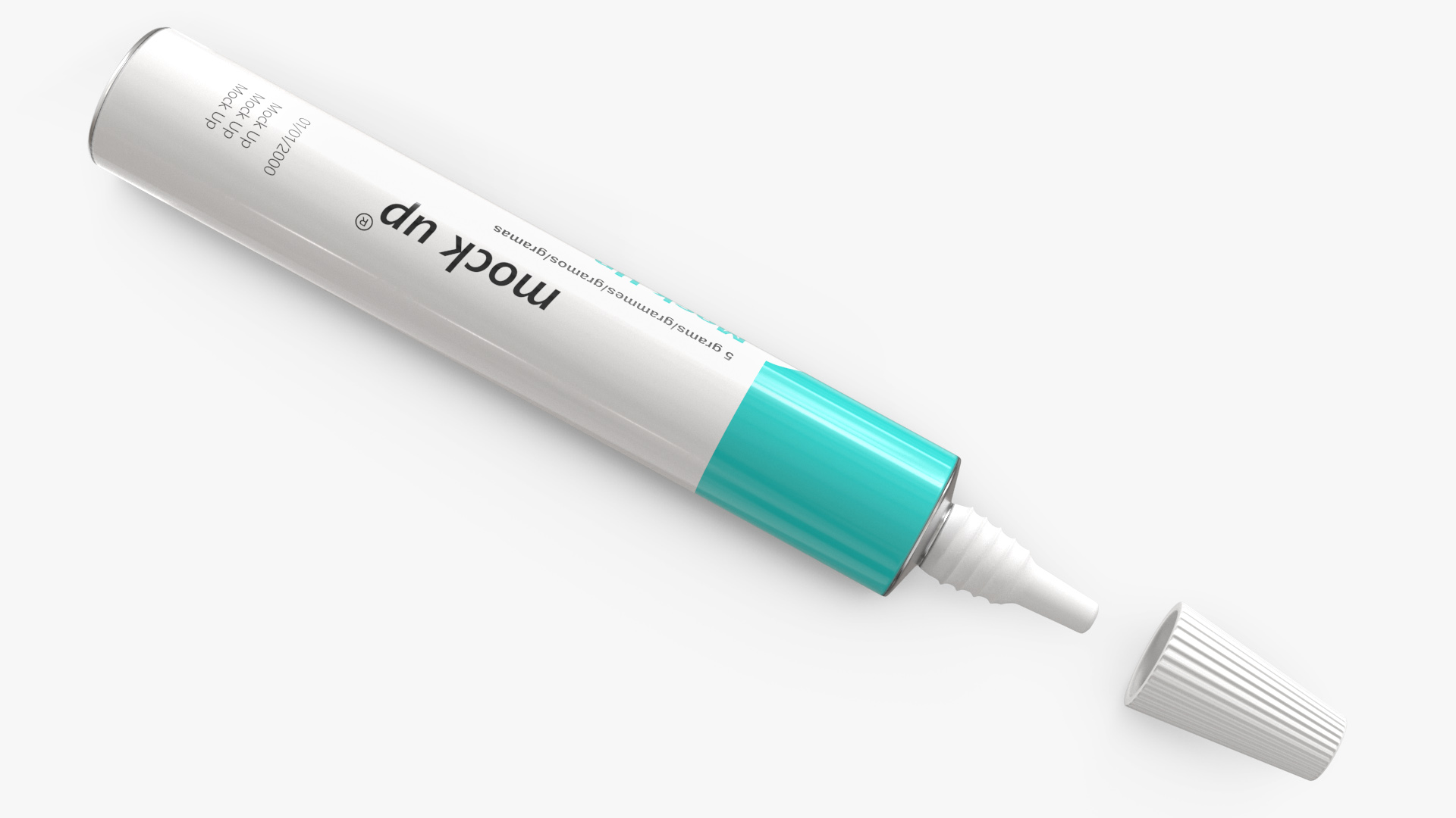3D Medical Aluminum Ointment Tube Mock Up model
