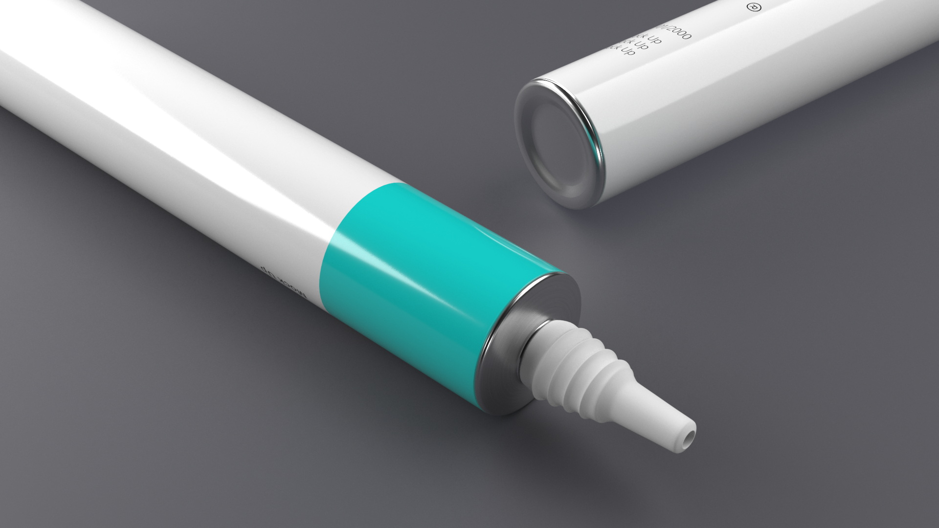 3D Medical Aluminum Ointment Tube Mock Up model