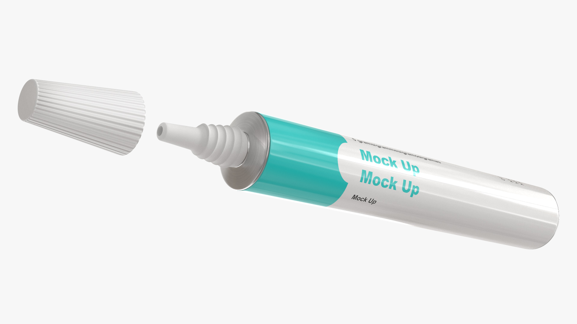 3D Medical Aluminum Ointment Tube Mock Up model