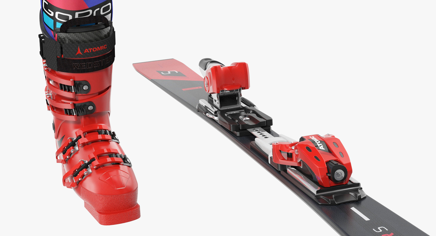 3D Skier Slide Down Pose