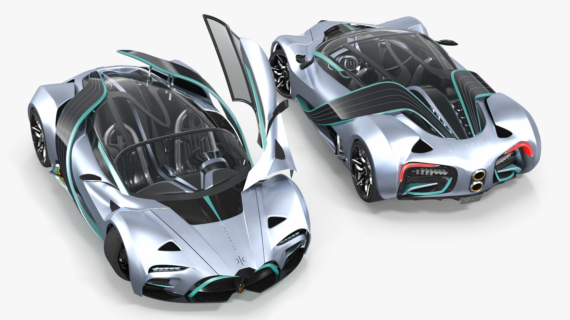 3D Hypercar Hyperion XP-1 Rigged for Maya model