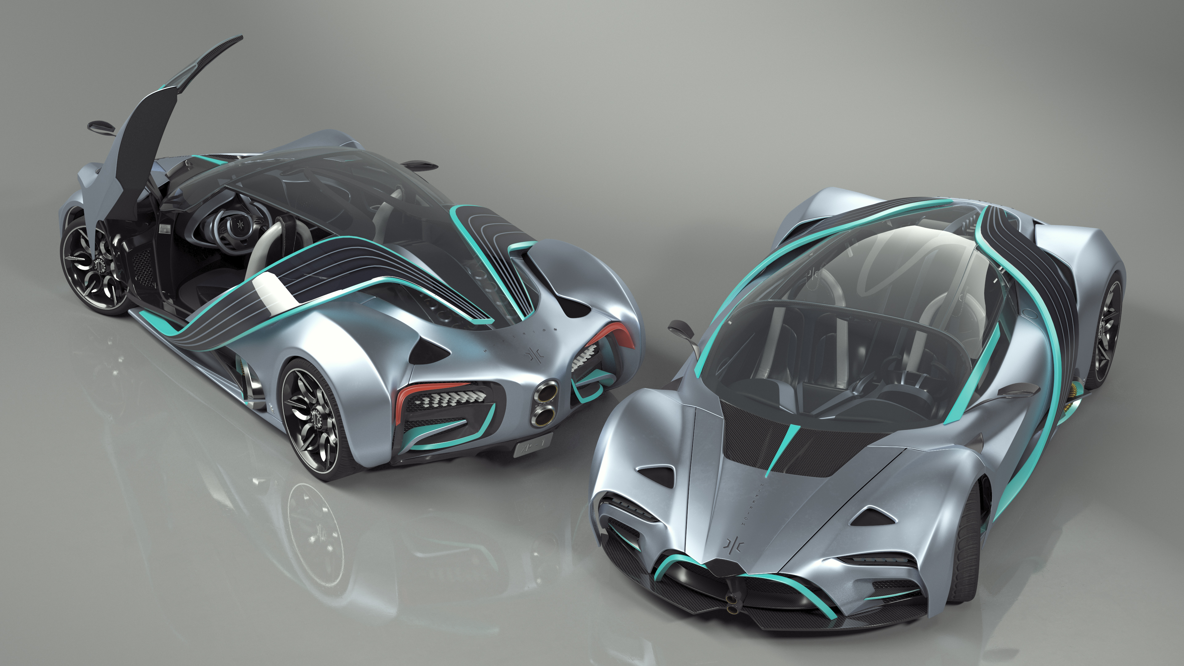 3D Hypercar Hyperion XP-1 Rigged for Maya model