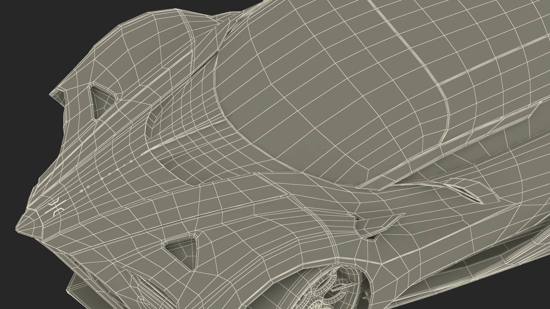3D Hypercar Hyperion XP-1 Rigged for Maya model