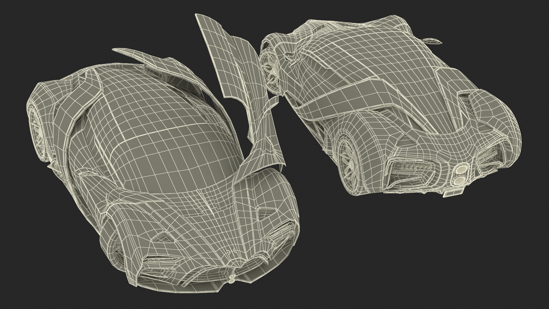3D Hypercar Hyperion XP-1 Rigged for Maya model