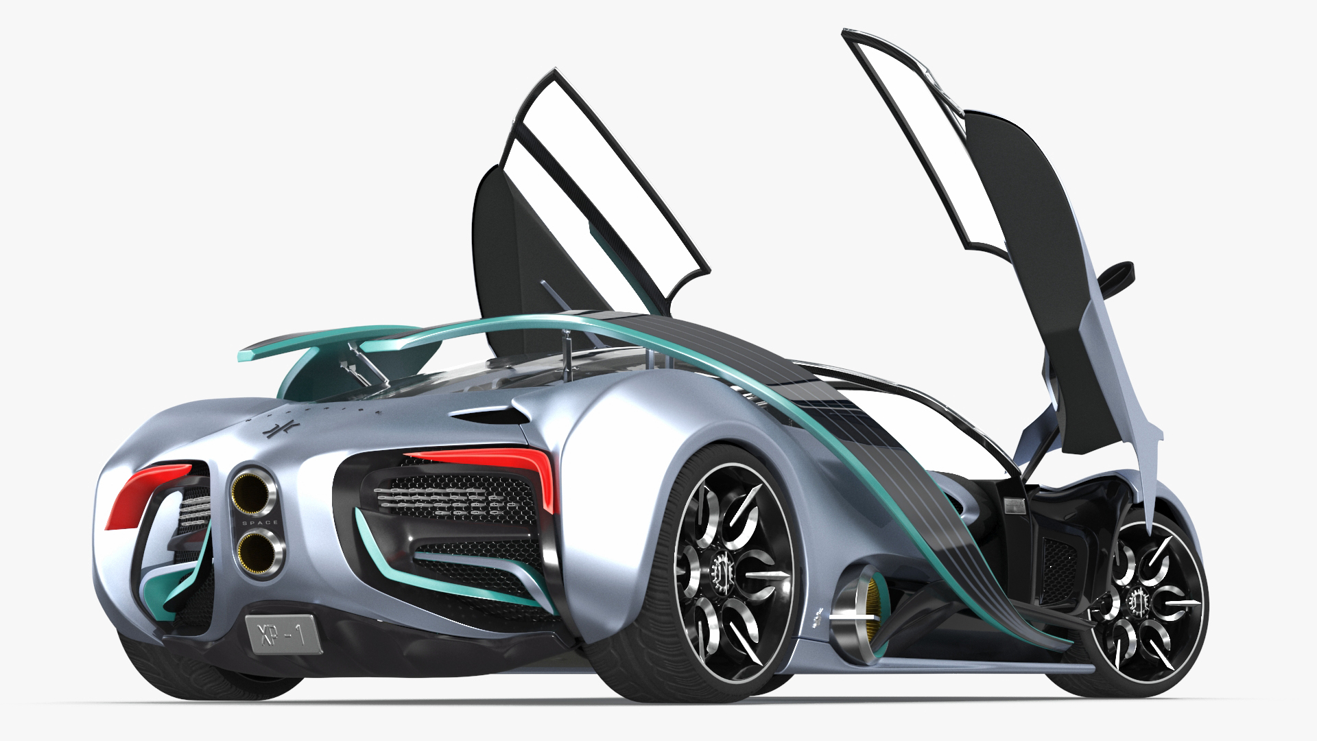 3D Hypercar Hyperion XP-1 Rigged for Maya model