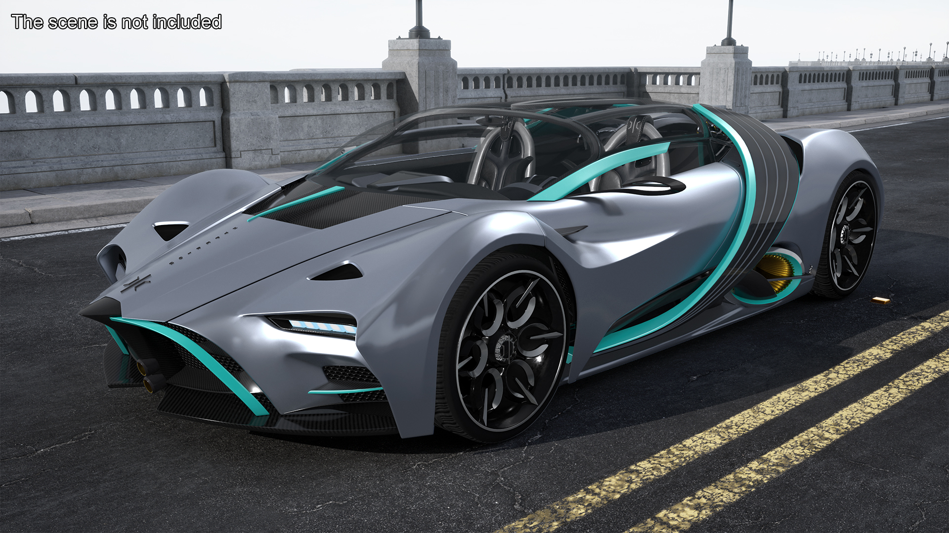 3D Hypercar Hyperion XP-1 Rigged for Maya model