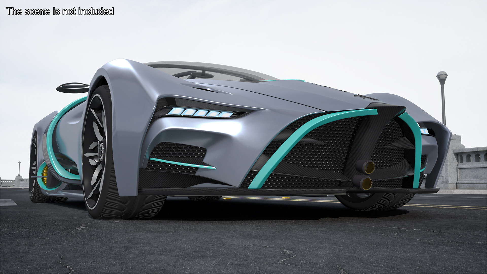 3D Hypercar Hyperion XP-1 Rigged for Maya model