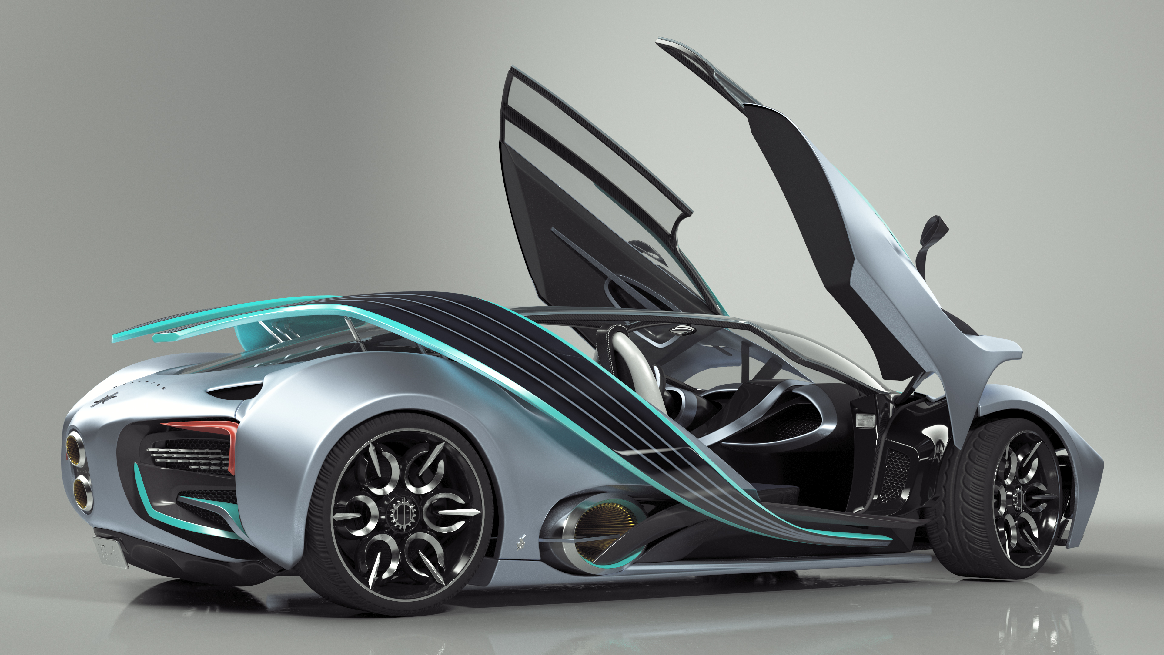 3D Hypercar Hyperion XP-1 Rigged for Maya model