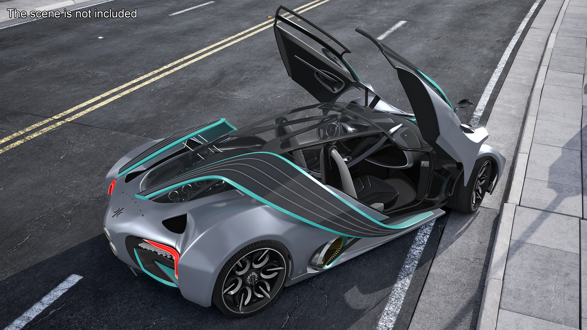 3D Hypercar Hyperion XP-1 Rigged for Maya model