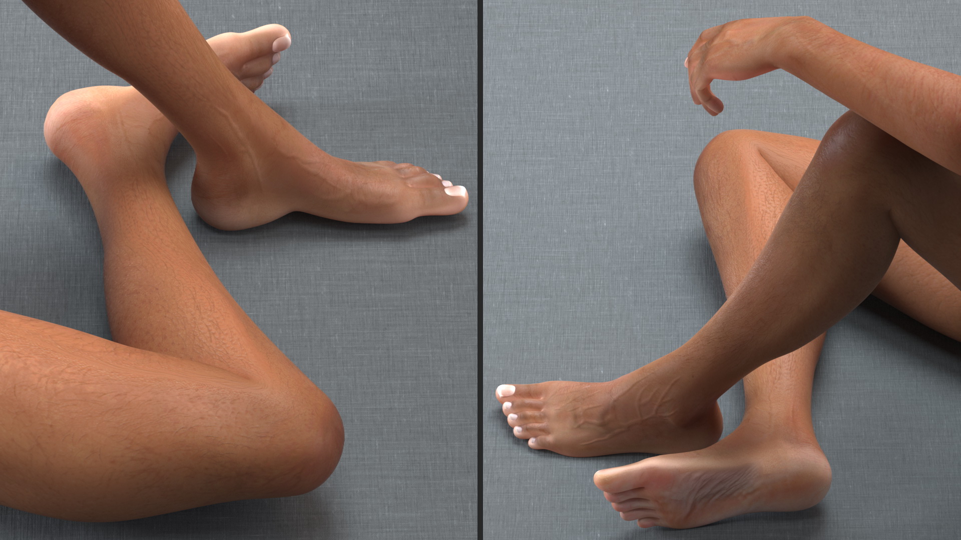 3D Light Skin Black Man Sitting Pose model