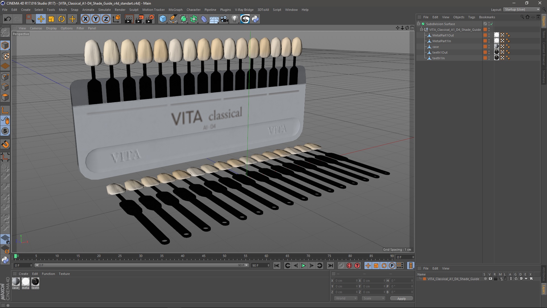 VITA Classical A1-D4 Shade Guide 3D