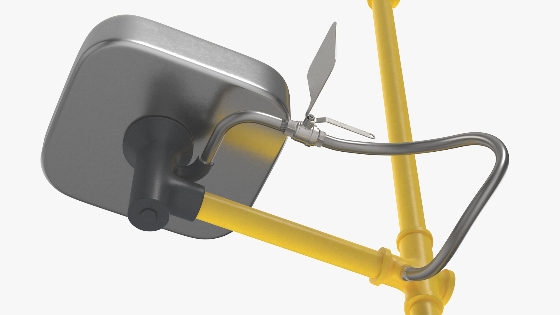 3D Emergency Shower and Eye Wash Yellow