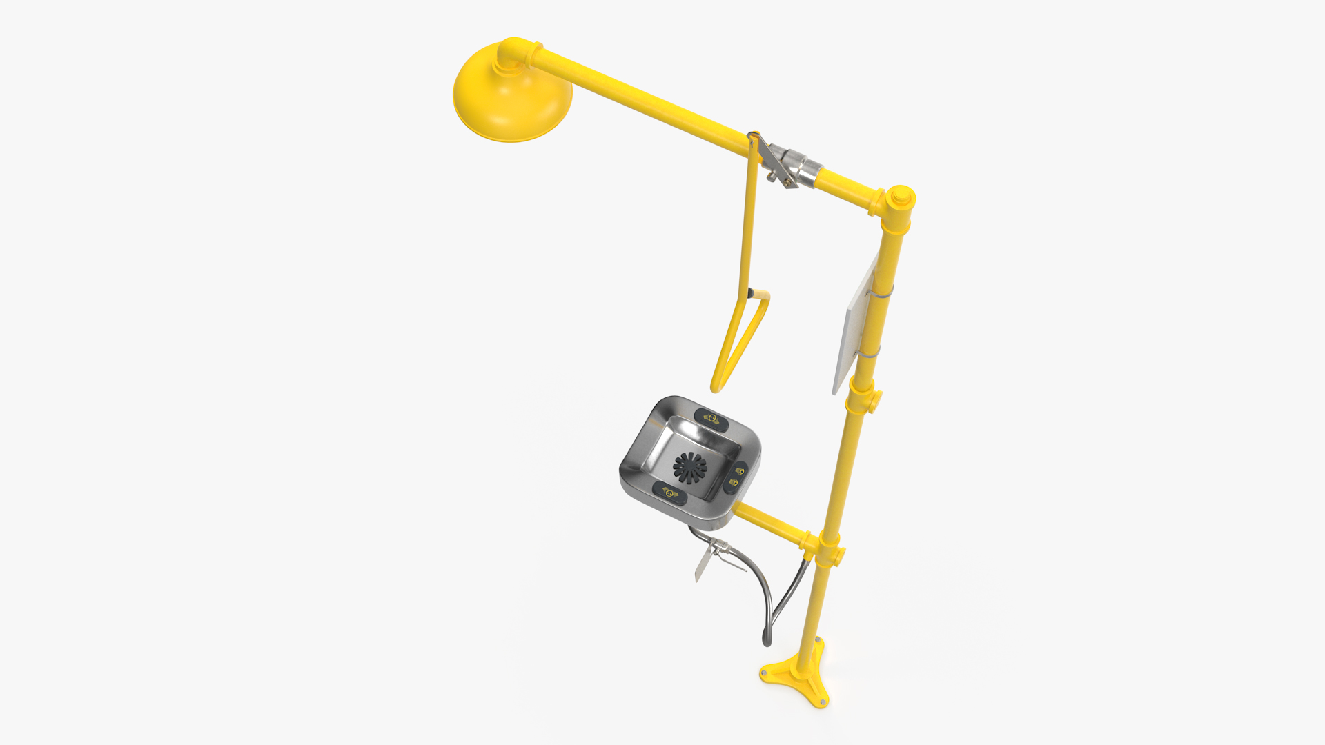 3D Emergency Shower and Eye Wash Yellow