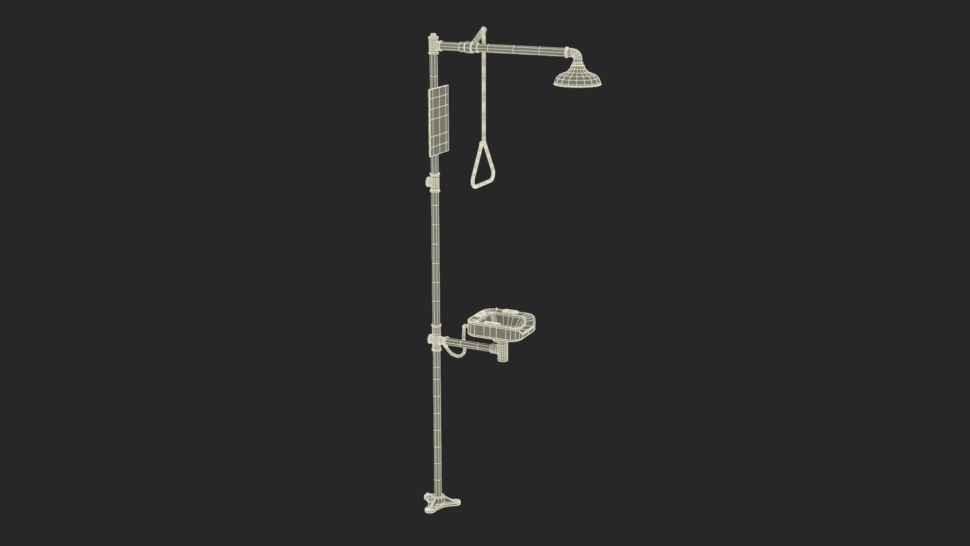 3D Emergency Shower and Eye Wash Yellow