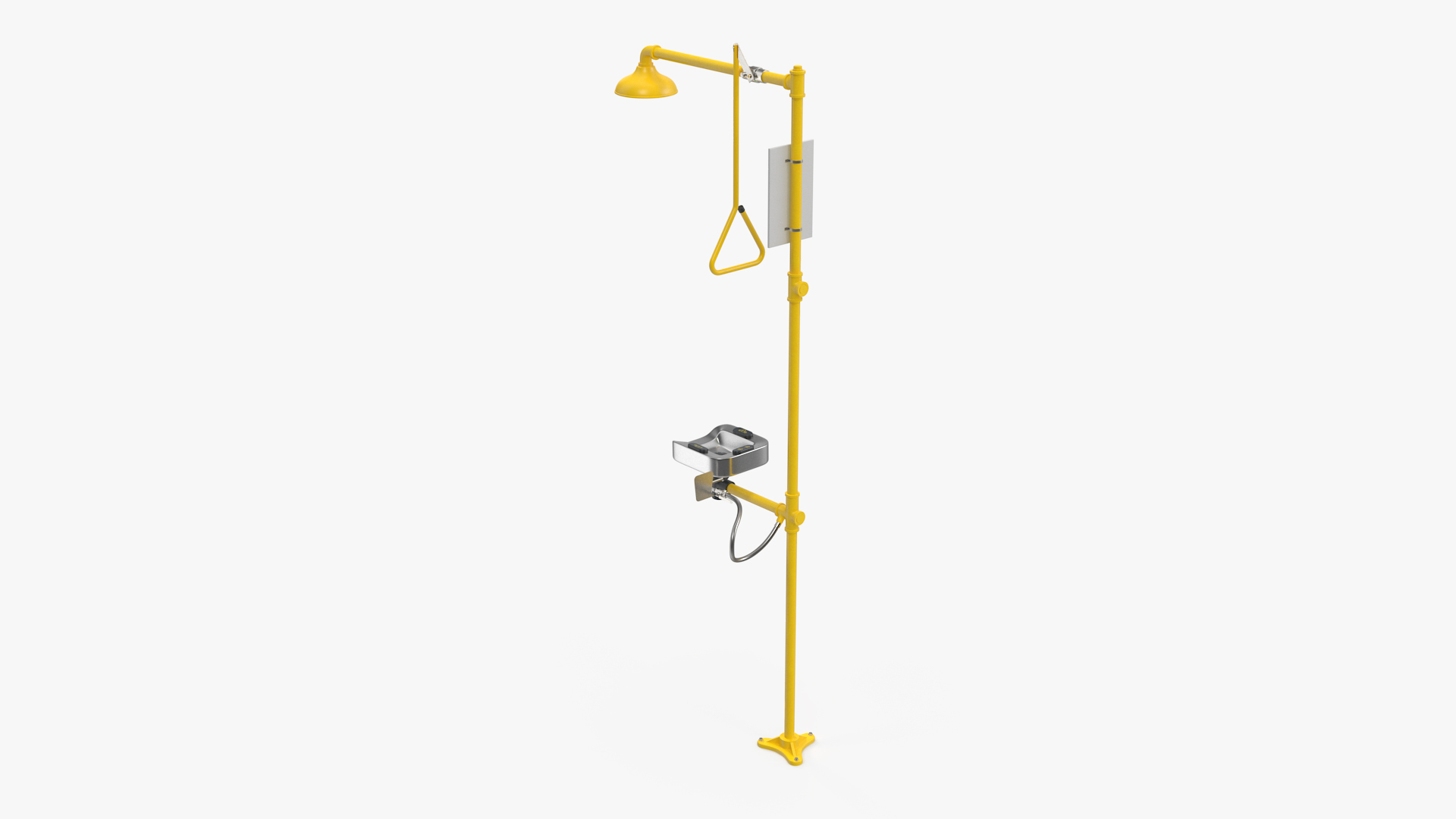 3D Emergency Shower and Eye Wash Yellow