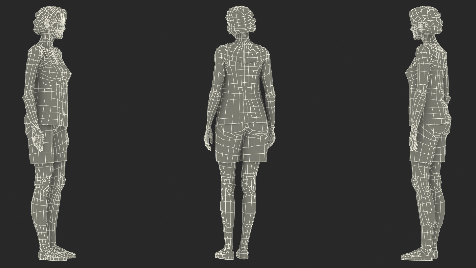 3D Elderly Woman in Sleepwear