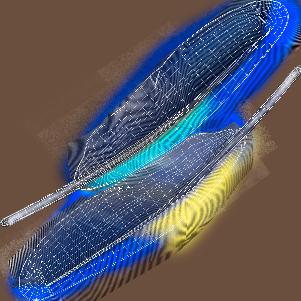 3D Amazon Parrot Feather
