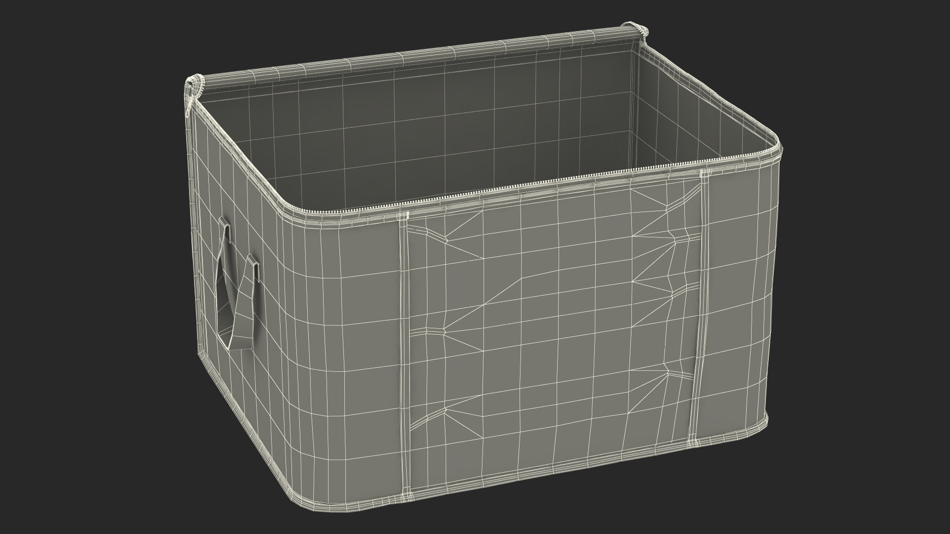 3D model Storage Organizer Fabric Black Open