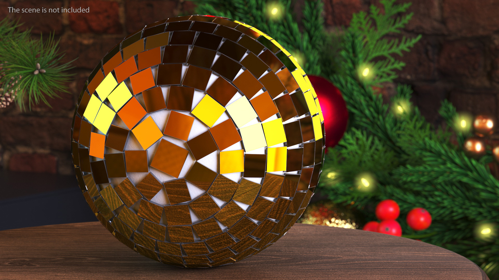 3D Discoball for Christmas Tree Gold model