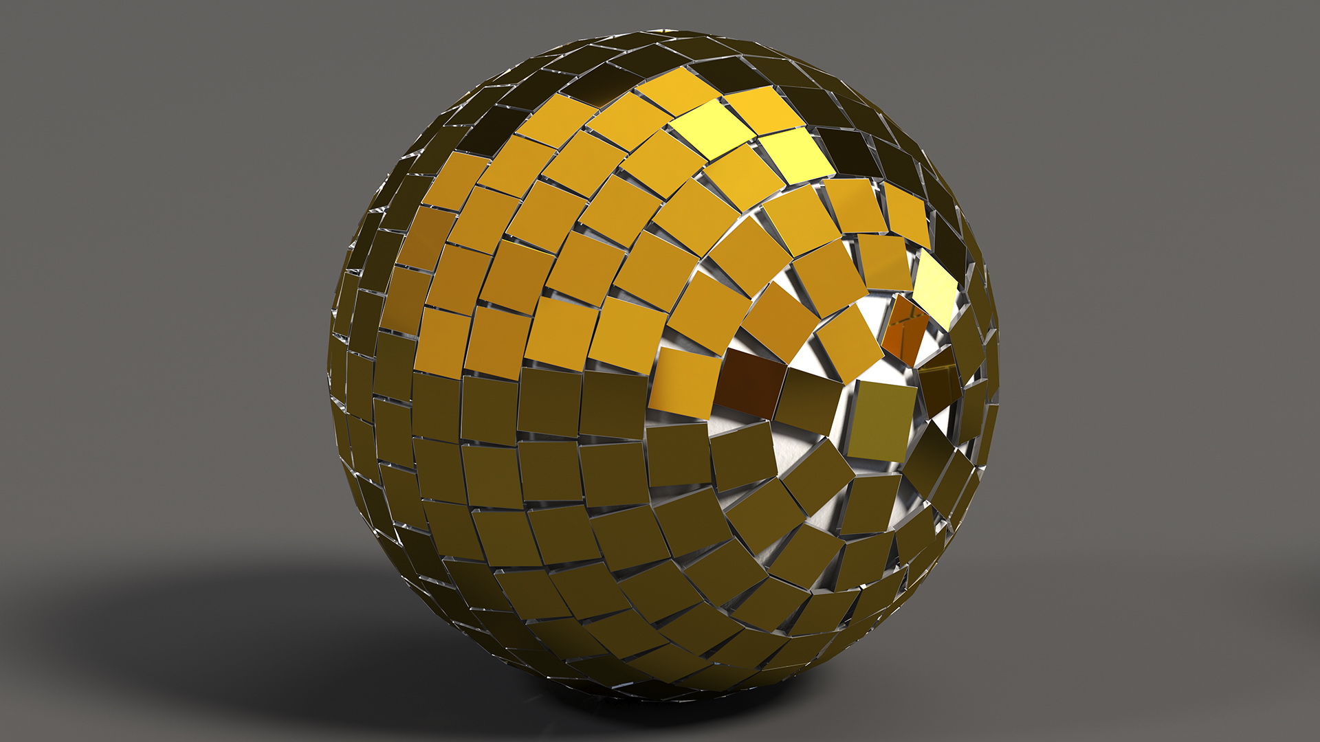 3D Discoball for Christmas Tree Gold model