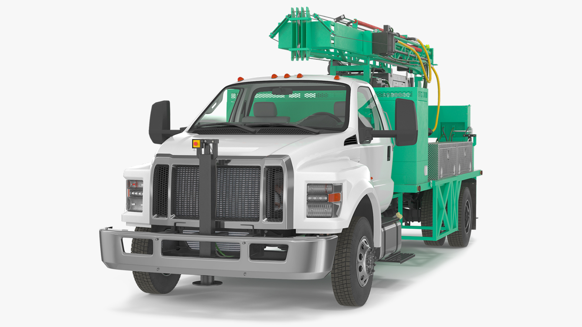 3D Mobile Drill Truck Mounted Rig Green