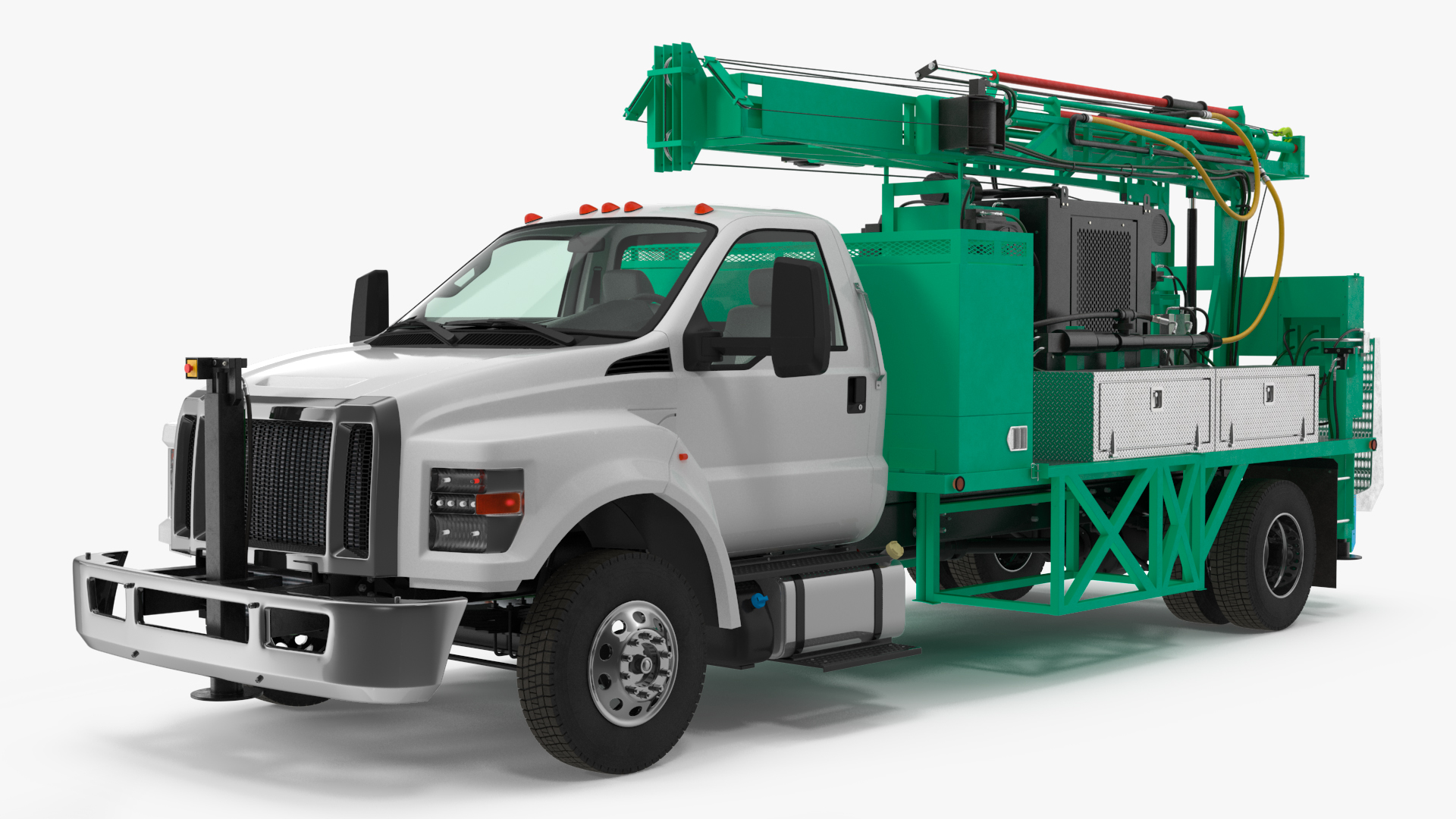 3D Mobile Drill Truck Mounted Rig Green