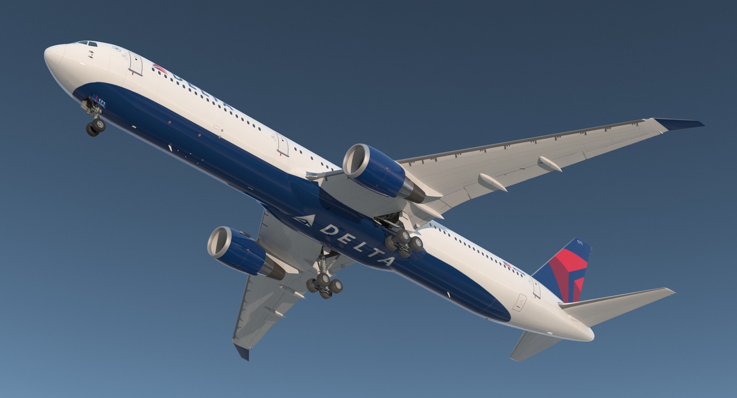 Boeing 767 400 with Interior Delta Air Lines 3D model