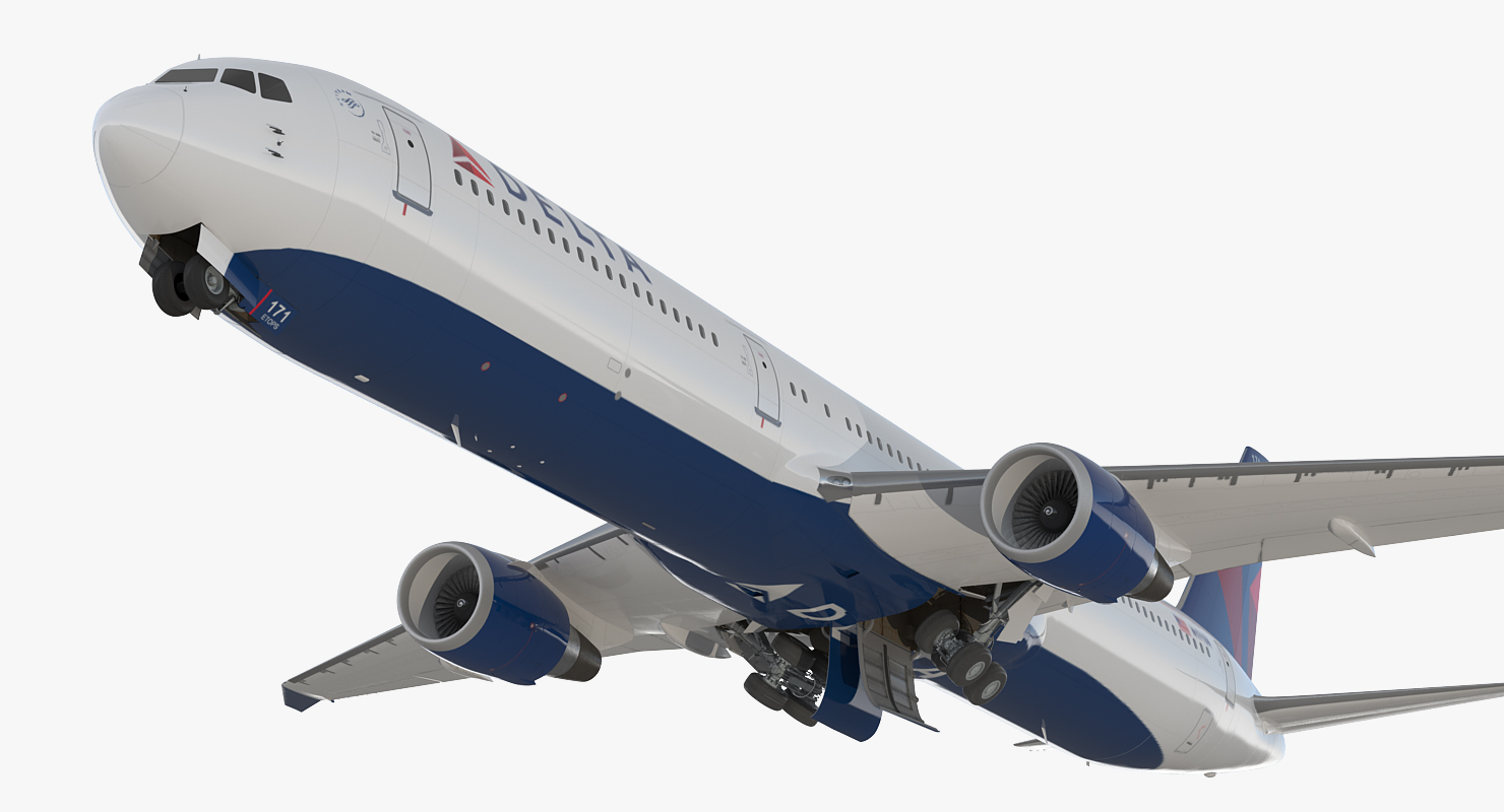 Boeing 767 400 with Interior Delta Air Lines 3D model